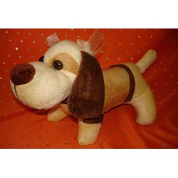 Cute Stuffed Brown Bruno Dog Plush Animal Soft Toy